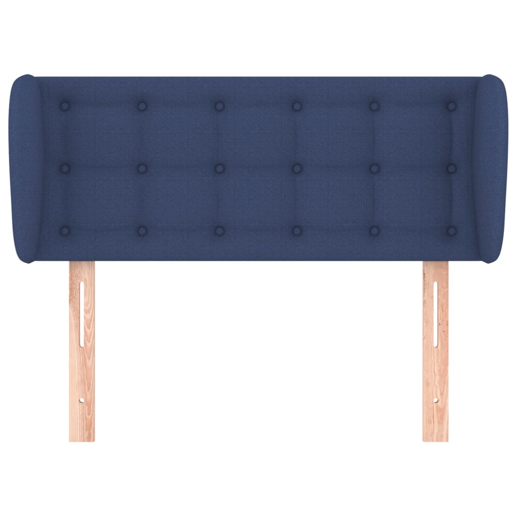 Kopfteil mit Ohren Blau 83x23x78/88 cm Stoff
